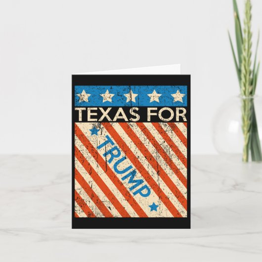 米国国旗のトランプ2024再選テキサス州・トランプ カード (正面)