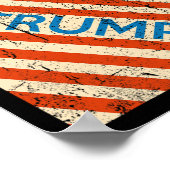 米国国旗のトランプ2024再選テキサス州・トランプ ポスター (角)