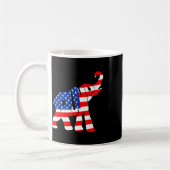 米国国旗のトランプ コーヒーマグカップ (左)