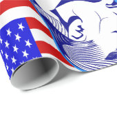 米国国旗のドナルド・トランプ ラッピングペーパー (ロールコーナー)