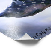 米国国旗のドバーマンポートレート フォトプリント            (角)