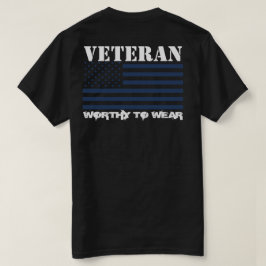米国国旗のネイビーブルー – 退役軍人-衣服に値 Tシャツ