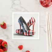 米国国旗のハイヒール スタンダードカクテルナプキン (インサイチュ)