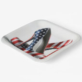 米国国旗のハイヒール ペーパープレート (傾斜あり)
