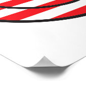 米国国旗のハッピー顔 ポスター (角)