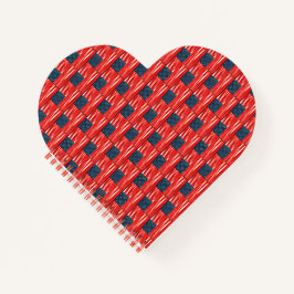 米国国旗のハート図形ノートブック ノートブック