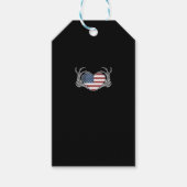 米国国旗のハート装備 ギフトタグ (正面)