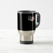 米国国旗のハート装備 トラベルマグ (正面右)
