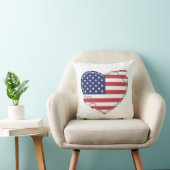 米国国旗のハート クッション (椅子)