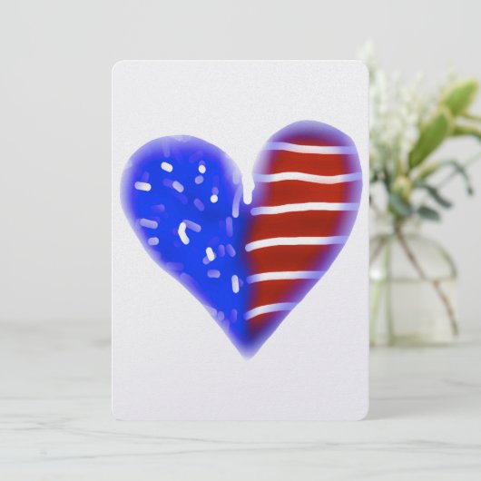 米国国旗のハート シーズンカード (スタンド正面)