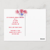 米国国旗のハート ポストカード (裏面)