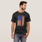 米国国旗のハート Tシャツ (正面フル)
