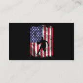 米国国旗のバスケットボールヴィンテージ愛国的な野球選手 名刺 (裏面)
