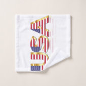 米国国旗のバスタオル愛国心のあるアメリカ バスタオルセット (ウォッシュタオル)