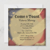 米国国旗のバチェロレッテ 招待状 (裏面)