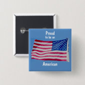 米国国旗のバッジ 缶バッジ (正面&裏面)
