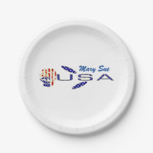 米国国旗のバラのサイドブルーパーソナライズされたパーティー