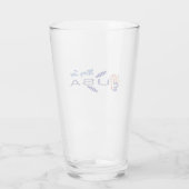 米国国旗のバラサイドブルーパーソナライズされた タンブラーグラス (裏面)