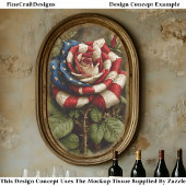 米国国旗のバラ、星ストライプとDT8Rデコページ 薄葉紙