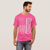 米国国旗のバレーボール Tシャツ (正面フル)