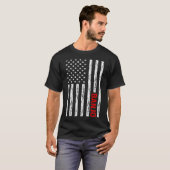 米国国旗のバンジョー Tシャツ (正面フル)