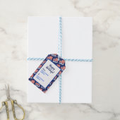 米国国旗のパターン ギフトタグ (より糸付き)