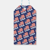 米国国旗のパターン ギフトタグ (裏面)