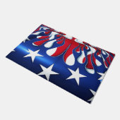 米国国旗のパターン ドアマット (アングル)