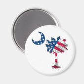 米国国旗のパルメット マグネット (正面/裏面)