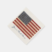 米国国旗のパーティーナプキン スタンダードカクテルナプキン (角)