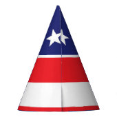 米国国旗のパーティーハットレッドホワイトとブルー パーティーハット (裏面)