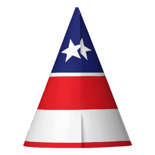 米国国旗のパーティーハットレッドホワイトとブルー パーティーハット (裏面)