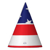 米国国旗のパーティーハットレッドホワイトとブルー パーティーハット (左)