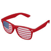 米国国旗のパーティー レトロサングラス (アングル)