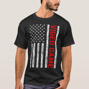 米国国旗のビデオゲームゲームゲームゲームゲーマー Tシャツ