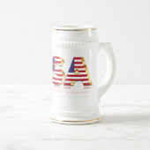 米国国旗のビールスタイン ビールジョッキ (正面右)