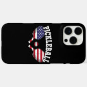 米国国旗のピックルボール選手ヴィンテージピックルボールラブ Case-Mate iPhoneケース (裏面 (横))