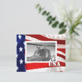米国国旗のフォトフレームはがき ポストカード (スタンド正面)
