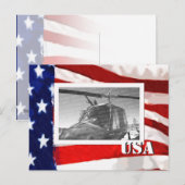 米国国旗のフォトフレームはがき ポストカード (正面/裏面)