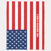 米国国旗のフリースブランケット フリースブランケット (正面)