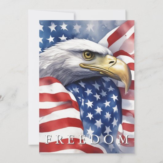 米国国旗のフリーダムやる気を起こさせるイーグル シーズンカード (正面)