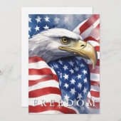 米国国旗のフリーダムやる気を起こさせるイーグル シーズンカード (正面/裏面)