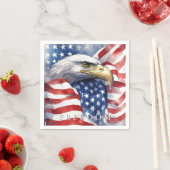 米国国旗のフリーダムやる気を起こさせるイーグル スタンダードカクテルナプキン (インサイチュ)