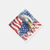 米国国旗のフリーダムやる気を起こさせるイーグル スタンダードカクテルナプキン (角)