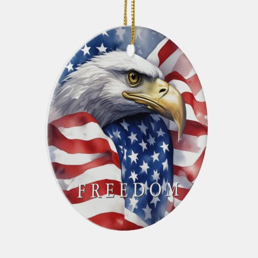 米国国旗のフリーダムやる気を起こさせるイーグル セラミックオーナメント (右)