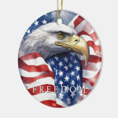 米国国旗のフリーダムやる気を起こさせるイーグル セラミックオーナメント (左)