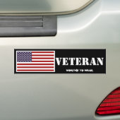 米国国旗のフルカラー – 退役軍人-衣服に値 バンパーステッカー (車上)