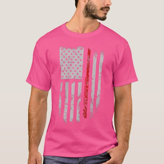 米国国旗のフルート奏者Tシャツ Tシャツ (正面)