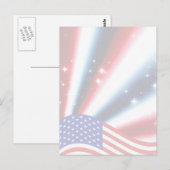 米国国旗のプライドの輝き ポストカード (正面/裏面)