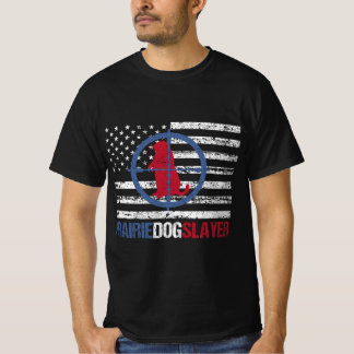 米国国旗のプレーリードッグ狩りプレーリードッグスレイヤー Tシャツ